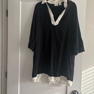 Rachel Zoe Black and White Midi Dress